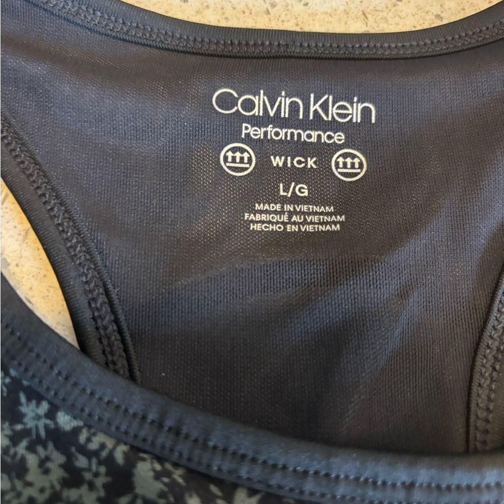 Calvin Klein Women's Black Floral Performance Sports Bra, NWT - Picture 6 of 8